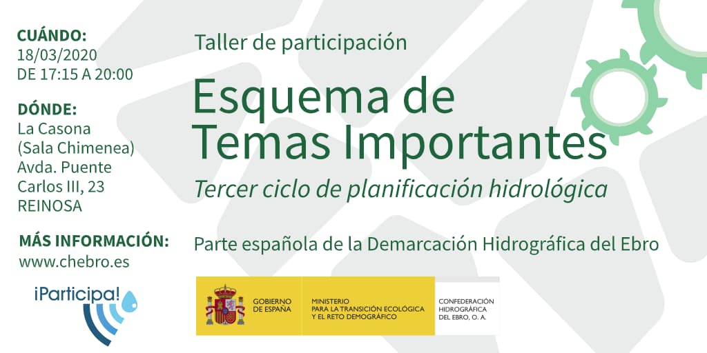 Taller de participación sobre el Esquema de Temas Importantes del Ebro en Reinosa, Cantabria