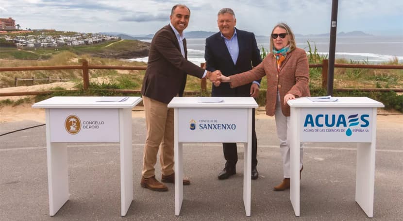 ACUAES cede Sanxenxo explotación emisario Montalvo y bombeo Puerto