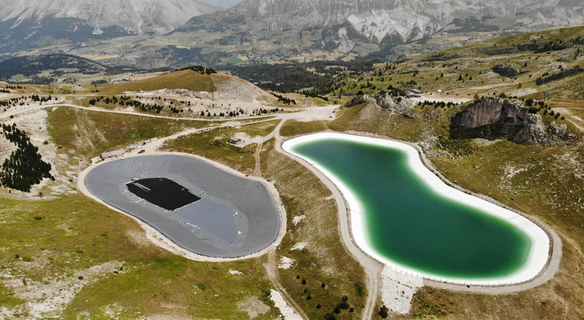 Geomembranas RENOLIT ALKORPLAN: pioneros en gestión sostenible del agua en los Alpes franceses